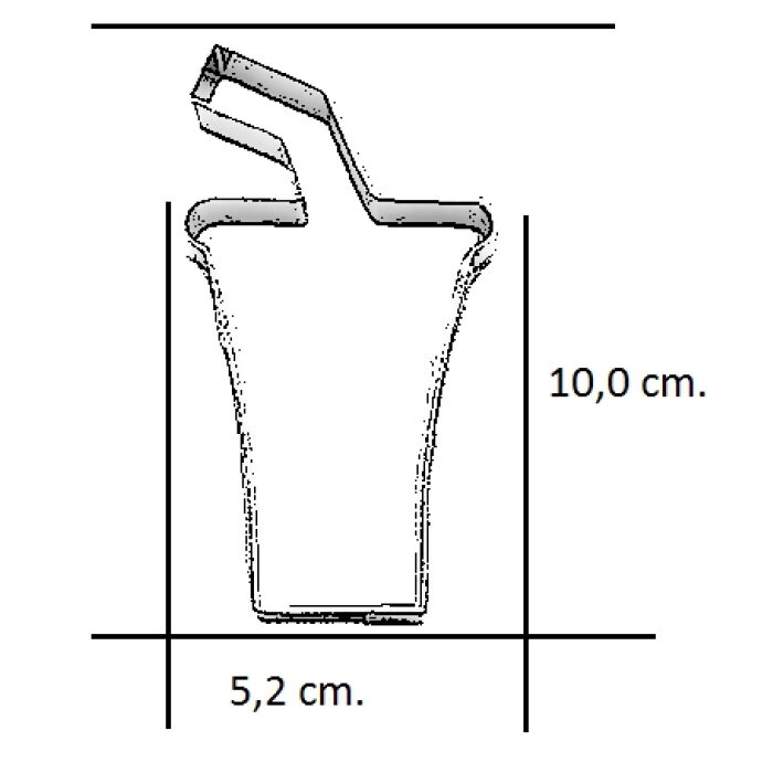 Milkshake / glas met rietje rvs-4730